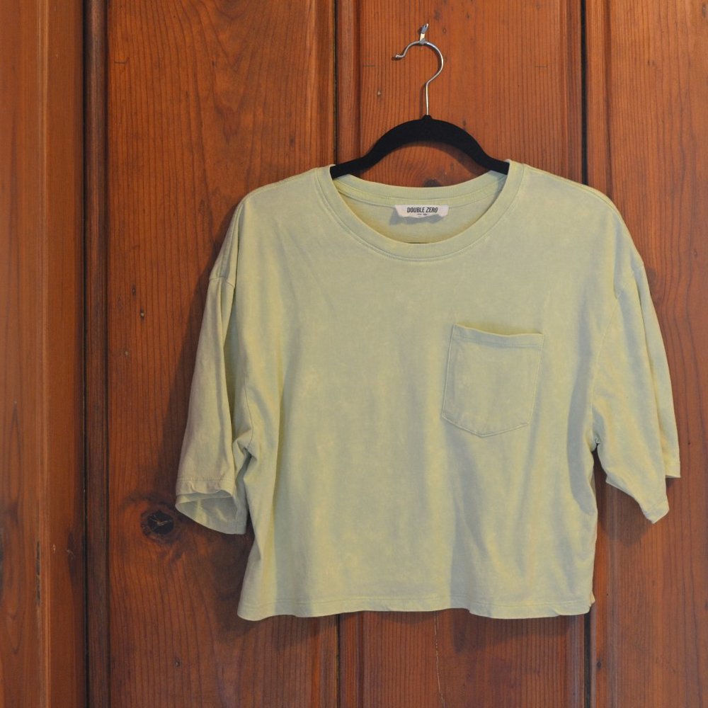 'Double Zero' Cute Cropped Pocket Tee